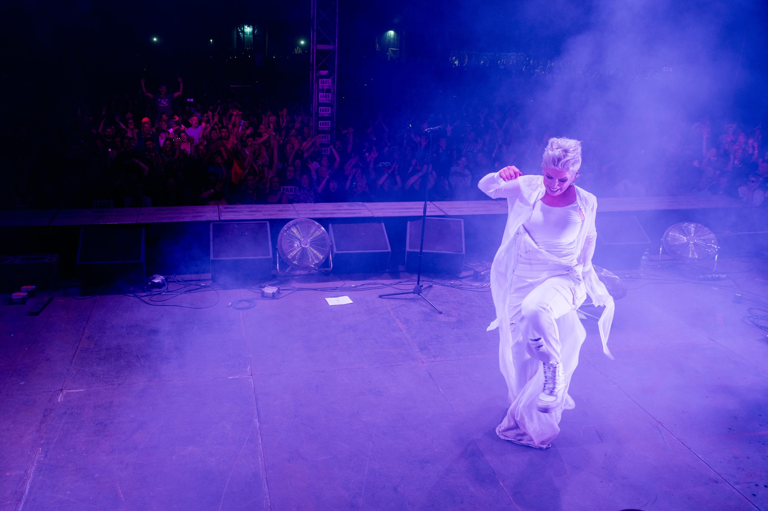 Vicky Jackson performing on stage